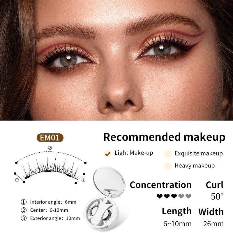 Magnetic False Eyelashes Integrated Storage Box Glue-free Magnet False Eyelashes Natural Makeup Tools With Applicater Magnetic False Eyelashes Integrated Storage Box Glue-free Magnet False Eyelashes Natural Makeup Tools With Applicater